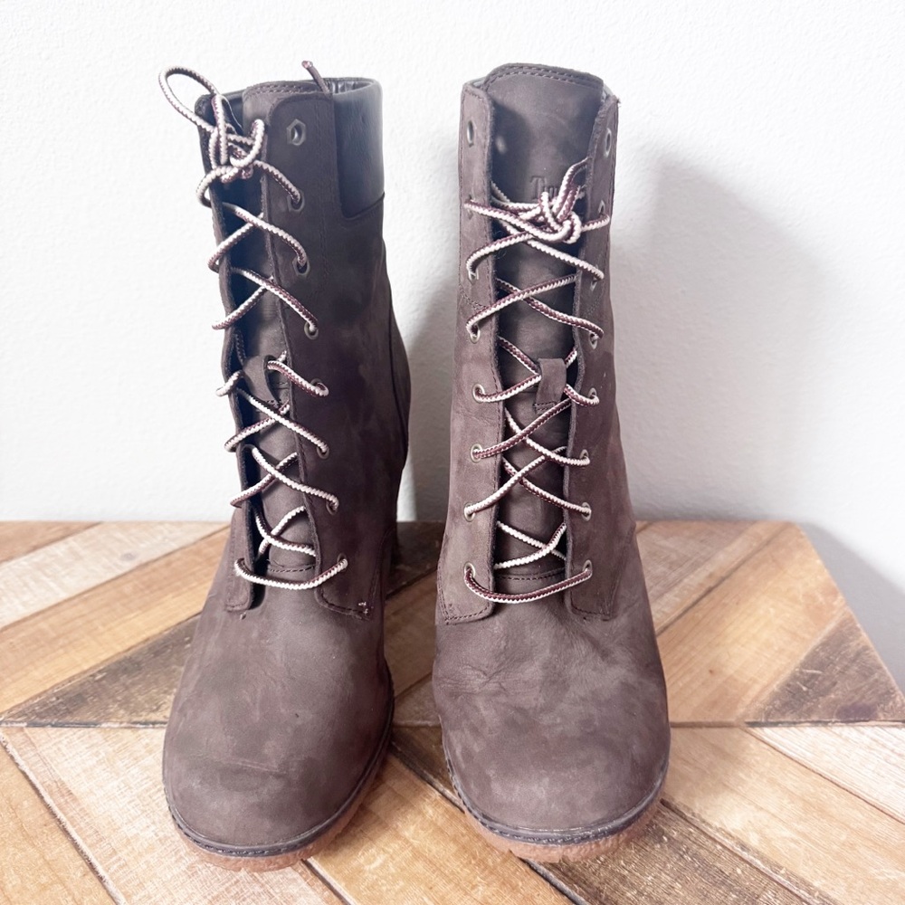 Timberland Glancy Boot in Dark Brown Nubuck - Picture 5 of 14